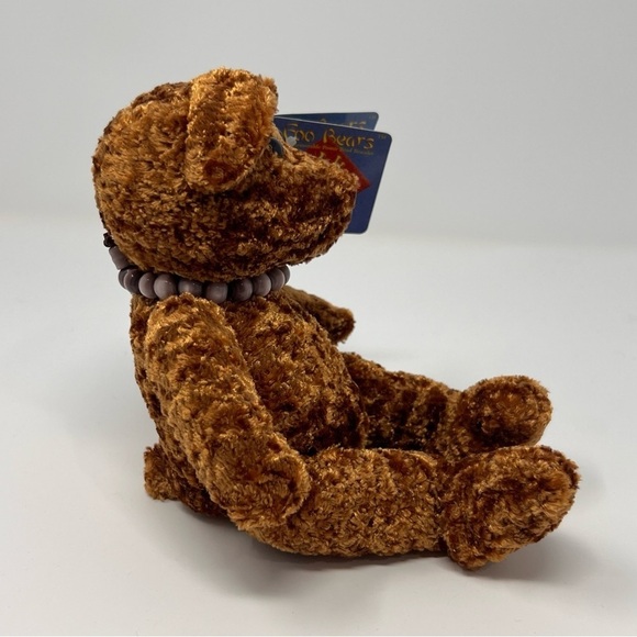 NWT Fiesta Foo Brown Happiness Bear With Gray Agate Power Bead Bracelet - Picture 5 of 7